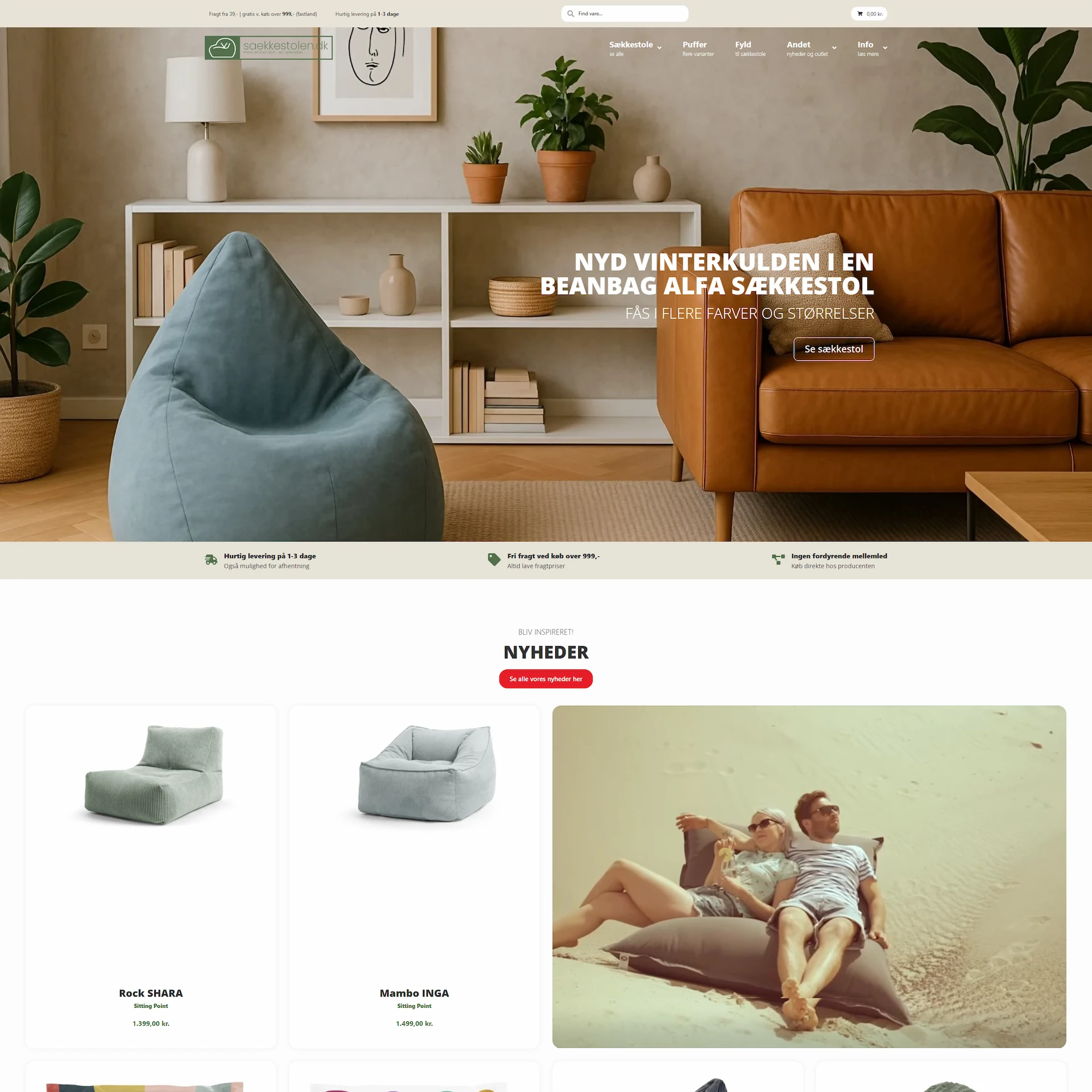 Reference: Sækkestolen - Webshop & Markedsføring